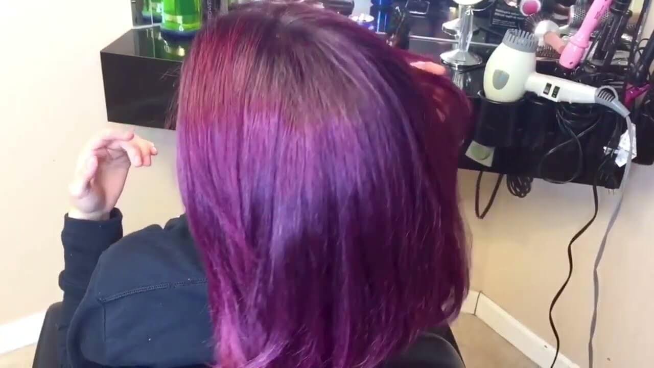 Ruby Red To Violet Hair