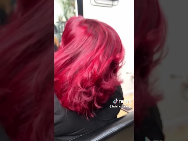 Bleach and Tone from Orange to Red Hair 